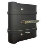 Dhe Best Bike Saddle Bag Waterproof Rectangle Side SaddleBag with Golden Buckle Fitting Black Compatible with Royal Enfeild 350 Twin Sparks