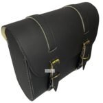 Dhe Best Bike Saddle Bag Waterproof Rectangle Side SaddleBag with Golden Buckle Fitting Black Compatible with Royal Enfeild 350 Twin Sparks
