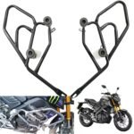 Dhe Best Bike Safety Leg Guard Big Crash Guard Engine Frame Black Heavy Duty 4 Slider Suitable for Yamaha MT 15