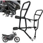 Dhe Best Bike Safety Leg Guard Crash Guard Engine Frame Black Heavy Duty 4 Slider Suitable for Honda Shine SP BS6