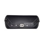 Dhe Best Bike Side/Rear Saddle Bag Round Style Tool Bag Storage Tool Pouch Black for RE Standard Bullet 350 Twin Spark