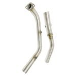 Dhe Best Bike Stainless Steel Exhaust Middle Muffler Bend Pipe Silencer Pipe Suitable for Yamaha R15M