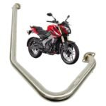 Dhe Best Bike Stainless Steel Exhaust Middle Muffler Bend Pipe Silencer Pipe Suitable for Bajaj Pulsur NS 400Z