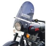 Dhe Best Bike Universal Fiber Glass Front Windshield/Wind Shield Black Compatible with RE Classic Battle Green 350