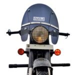 Dhe Best Bike Universal Fiber Glass Front Windshield/Wind Shield Black Compatible with RE Classic Battle Green 350