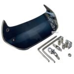 Dhe Best Bike Visor Windshield/Wind Deflectors with Fittings Black Compatible for Suzuki Access 125