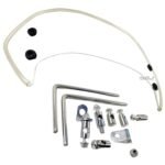 Dhe Best Bike Visor Windshield/Wind Deflectors with Fittings White Compatible for Suzuki Access 125