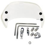 Dhe Best Bike Visor Windshield/Wind Deflectors with Fittings White Compatible for TVS Jupiter
