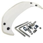 Dhe Best Bike Visor Windshield/Wind Deflectors with Fittings White Compatible for TVS Jupiter