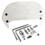 Dhe Best Bike Visor Windshield/Wind Deflectors with Fittings White Compatible for TVS Jupiter