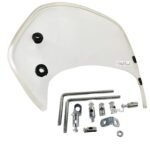 Dhe Best Bike Visor Windshield/Wind Deflectors with Fittings White Compatible for TVS Jupiter