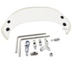 Dhe Best Bike Visor Windshield/Wind Deflectors with Fittings White Compatible for Suzuki Access 125