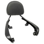 Dhe Best Black Color Cushion Passenger Backrest/Back Rest with Name Suitable for RE Goan Classic 350