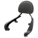 Dhe Best Black Color Cushion Passenger Backrest/Back Rest with Name Suitable for RE Goan Classic 350