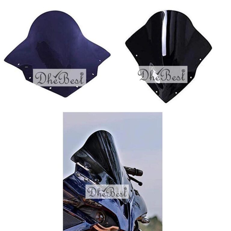 Dhe Best C3 Bike DB Visor Glass Windshield Black for Bajaj Pulsar 200 RS