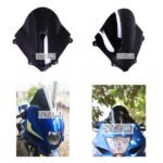 Dhe Best Customized Double Bubble Visor/Windscreen Bike Headlight Visor Black for Suzuki Gixxer SF
