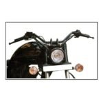 Dhe Best Hb-10 Bike Handle Bar Universal Customized Stylish Handlebar Black for RE Standard Bullet 350 Twin Spark