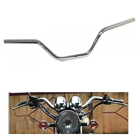 Dhe Best HB29 Bike Customized Stylish Handle Bar/Handlebar Pipe/Rod Chrome/Silver for RE Standard Bullet 350 Twin Spark