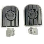 Dhe Best Heavy Duty Bike Foot Rest/Footrest Left & Right Black & Silver (Set of one Pair) Compatible with RE Reborn Classic 350