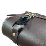 Dhe Best I2 Bike Saddle Bag Waterproof Rectangle Side SaddleBag with Golden Buckle Brown for RE Classic Battle Green 350