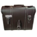 Dhe Best I2 Bike Saddle Bag Waterproof Rectangle Side SaddleBag with Golden Buckle Brown for RE Classic Battle Green 350