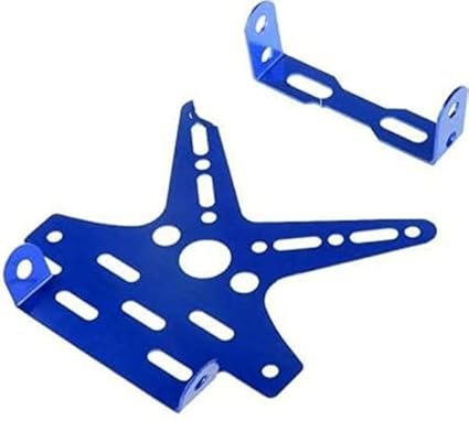 Dhe Best N1B Tail Tidy Bike Number Plate Holder License Plate Adjustable Aluminum Alloy Holder Mount Bracket Blue for Bajaj Pulsar 150 Type 1