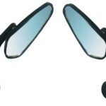 Dhe Best RM-26 Bike Handlebar Rear View Mirror Ractangle Shape End Adjustable Rotatable Stylish Handle bar Side Mirror Black Set of 2 PCs for TVS Scooty Pep Plus