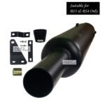 Dhe Best s1 Bike Bullet Silencer Exhaust Customized Long Bottle Punjab Dholki Thin Pipe Black with Zed Clamp Bush Suitable for BS3 & BS4 Model Compatible with RE Bullet Electra