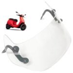 Dhe Best Scooty Visor Windshield/Wind Deflectors with Fittings White Compatible with Ola S1,S1 Air&S1 pro