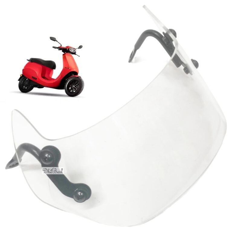 Dhe Best Scooty Visor Windshield/Wind Deflectors with Fittings White Compatible with Ola S1,S1 Air&S1 pro