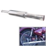 Dhe Best SIL117 Bike Bullet Silencer Short Bottle Punjab Dholki Empty Silencer Exhaust Chrome for RE Classic 350