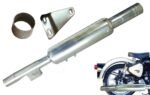 Dhe Best SIL118 Bike Bullet Short Bottle Silencer Exhaust Punjab Dholki Glasswool Filter Chrome for RE Bullet Electra 350