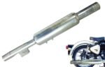 Dhe Best SIL118 Bike Bullet Short Bottle Silencer Exhaust Punjab Dholki Glasswool Filter Chrome for RE Bullet Electra 350