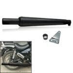 Dhe Best SIL42 Bike Goldstar Glasswool Filter Exhaust Silencer Unique Design Black Gold Star Silencer for RE Classic Chrome