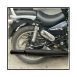 Dhe Best SIL42 Bike Goldstar Glasswool Filter Exhaust Silencer Unique Design Black Gold Star Silencer for RE Classic Chrome