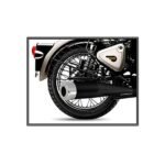 Dhe Best SIL66 Bike Bazooka Glasswool Cobra Silencer Exhaust Glass Wool Filter Black End Chrome for RE Classic 350