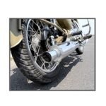 Dhe Best SIL80 Bike Silencer Wild Boar Exhaust Glasswool/Filter Chrome Wildboar Glass Wool for RE Bullet Electra Twin Spark