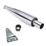 Dhe Best SIL80 Bike Silencer Wild Boar Exhaust Glasswool/Filter Chrome Wildboar Glass Wool for RE Bullet Electra Twin Spark