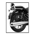 Dhe Best SR-14 Bike Bullet Megaphone Glasswool Silencer Exhaust Chrome Bike Exhaust with Zed Clamp Bush for RE Thunderbird 350 Model 1