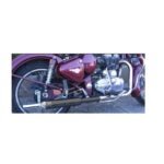 Dhe Best SR-36 Bike Bullet Silencer Exhaust Short Bottle Filter/Glasswool Punjab Dholki Black Front Chrome Bike Exhaust with Zed Clamp & Bush for RE Standard Bullet 350 Twin Spark