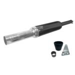 Dhe Best SR-36 Bike Bullet Silencer Exhaust Short Bottle Filter/Glasswool Punjab Dholki Black Front Chrome Bike Exhaust with Zed Clamp & Bush for RE Standard Bullet 350 Twin Spark