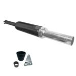 Dhe Best SR-36 Bike Bullet Silencer Exhaust Short Bottle Filter/Glasswool Punjab Dholki Black Front Chrome Bike Exhaust with Zed Clamp & Bush for RE Standard Bullet 350 Twin Spark