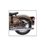 Dhe Best SR-52 Bike Bullet Short Bottle Mini Punjab Dholki Slim Pipe Empty Free Flow Exhaust Silencer Chrome with Zed Clamp Bush for RE Standard Bullet 500 EFI