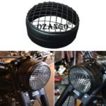 OZANGO HGX2 Bike Head Light Grill/Protector Jali with Inner & Outer Ring Metal Black Compatible for RE Classic 350