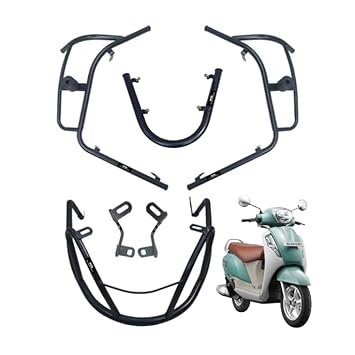 ACCESS 125 CRASH GUARD WITH FRAME SLIDER LAGGUARD FRONT AND REAR CRASH GUARD SUITABLE FOR ACCESS 125 BS6 SCOOTER (SET OF 1)