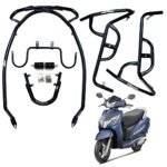 ACTIVA 125 CRASH GUARD WITH FRAME SLIDER LAGGUARD FRONT AND REAR CRASH GUARD SUITABLE FOR ACTIVA 125 BS6 SCOOTER (FULL SET)