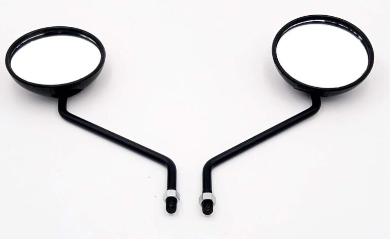 AOW ATTRACTIVE OFFER WORLD Mirror for Yamaha Rx 100/135RXG (Black Rod) | Bike | Right and Left | Set of 2