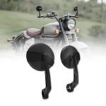 Bike Rear View Mirror Set | Universal Fit for Roya'l Enfi-eld Motorcycles Left & Right | Manual Adjustable Side Mirrors for Clear Visibility & Safe Riding