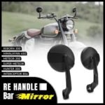 Bike Rear View Mirror Set | Universal Fit for Roya'l Enfi-eld Motorcycles Left & Right | Manual Adjustable Side Mirrors for Clear Visibility & Safe Riding