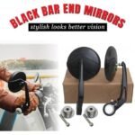 Bike Rear View Mirror Set | Universal Fit for Roya'l Enfi-eld Motorcycles Left & Right | Manual Adjustable Side Mirrors for Clear Visibility & Safe Riding